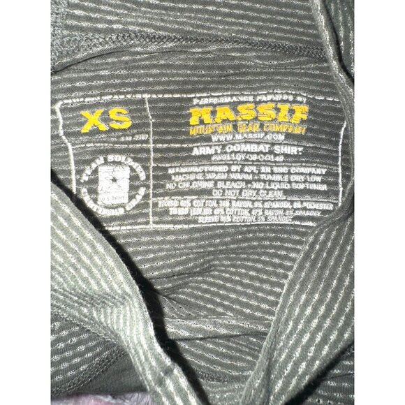 Massif Army Combat Shirt XS Digital Camo & Green Poly/Cotton Blend Tactical Gear - Picture 2 of 11